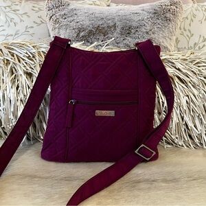 Vera Bradley Quilted Crossbody Bag in Plum